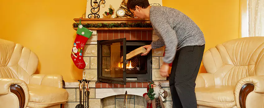 Rusted Metal Fireplace Restoration in Onalaska, Wisconsin